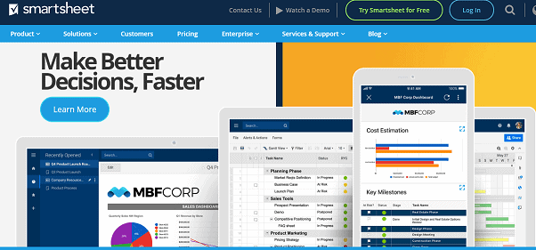 smartsheet screen